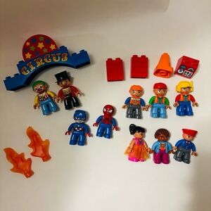 Lego Duplo bundle character people construction circus superhero spiderman